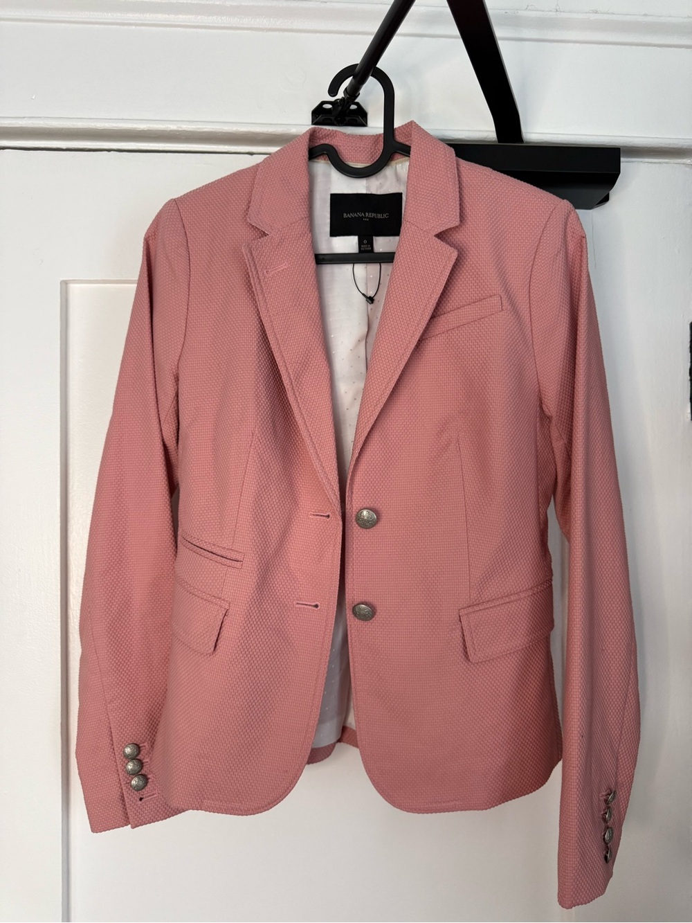 Banana Republic Rose Pink Textured Blazer